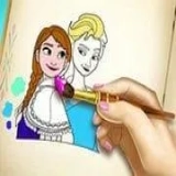 Elsa ve Anna Boyama